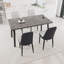 Ensemble de table de salle à manger 5 pièces, table rectangulaire extensible, 4 chaises rembourrées avec pieds en métal-1265780583-1265780585