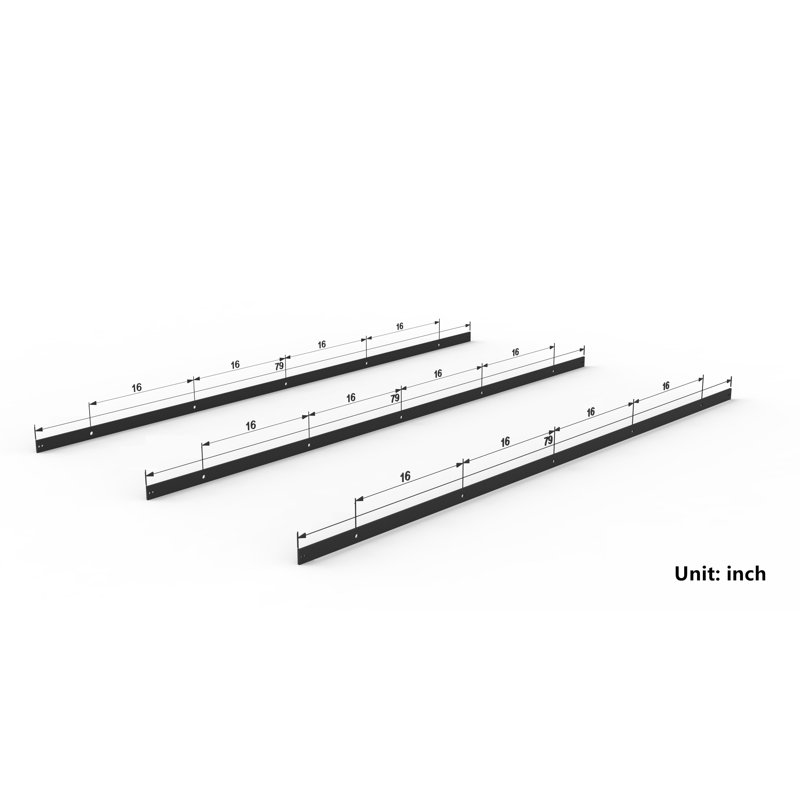 Ensemble de quincaillerie de porte de grange standard à double rail, 240 po