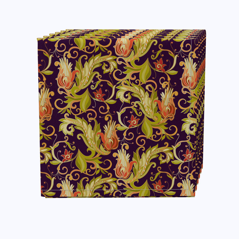 Carline 100% Cotton Floral Square Napkin