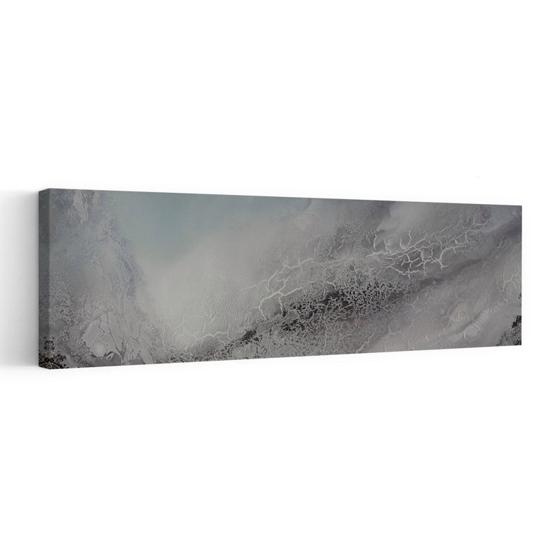 «Ocean Drift 2. Upscaled Cgi», reproduction d'art abstrait paysage contemporain, H 16 po x l 48 po