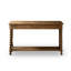 Table de console en bois massif et composite brun-430187402