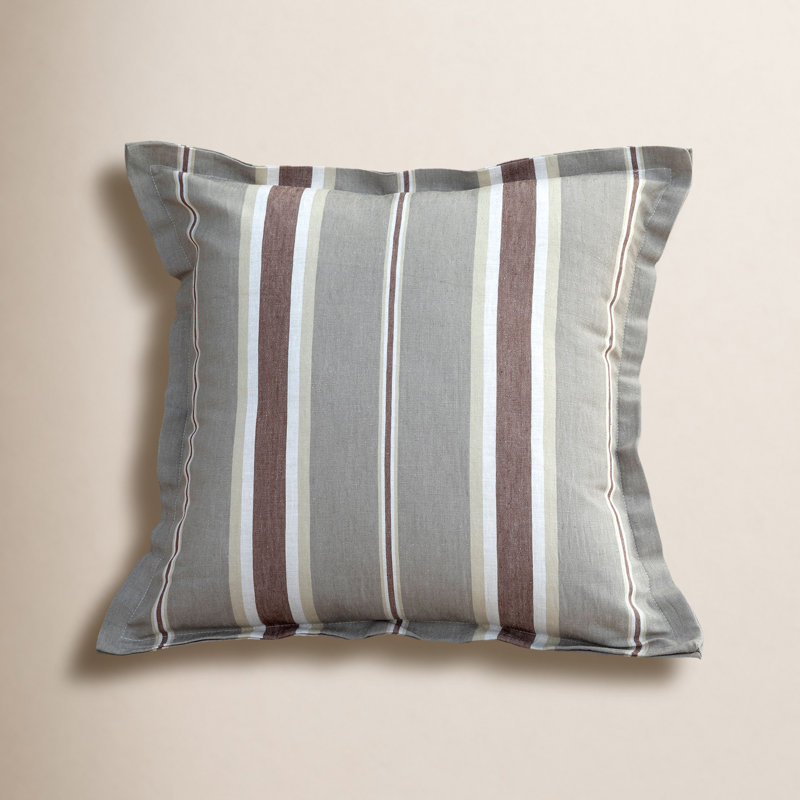 Lehigh Striped Throw Pillow, Brown/Gray