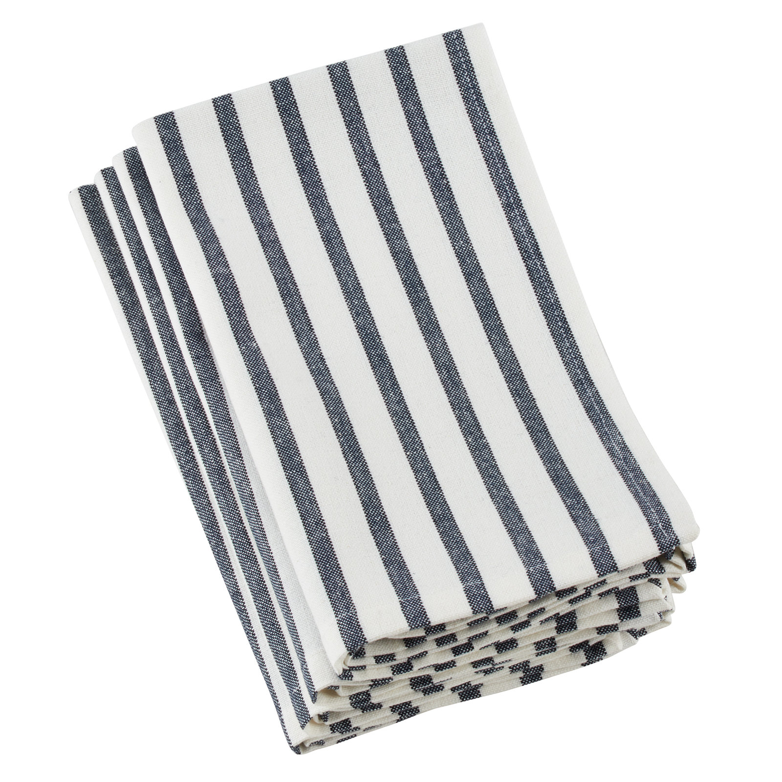 Enora Reversible Cotton Napkin, Navy Blue