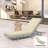 Chaise Lounge Cushion, 4" Thick Outdoor Lounge Chair Cushions with Non-Slip Ties, Waterproof and Fade Resistant Lounger Replacement for Patio, 26" x 80 ", Cream White-870667470-870667469