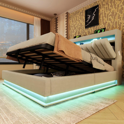 Upholstered Ottoman Storage Bed