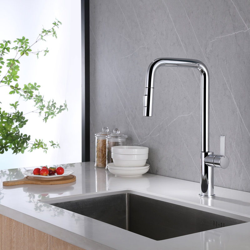 Belfry Kitchen Whitchurch Pull Out Kitchen Faucet, Chrome