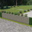 100cm H x 630cm W Silver Metal Gabion Wall