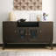 Buffet console, armoire multimédia avec tablettes réglables