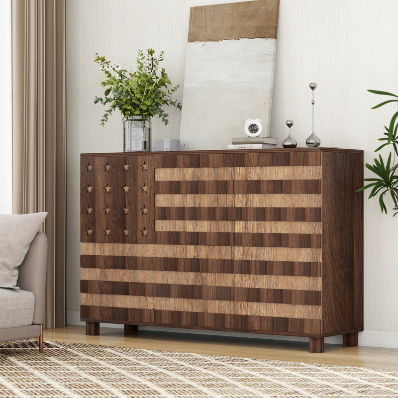 Buffet 55 po avec 2 tiroirs et 3 portes Buffet, Noyer