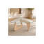  Table basse sculpturale en verre trempé avec base en bois courbé-978870769
