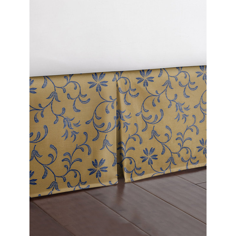 Jupe de lit Kelda, Très grand californien, 15", Bleu marine