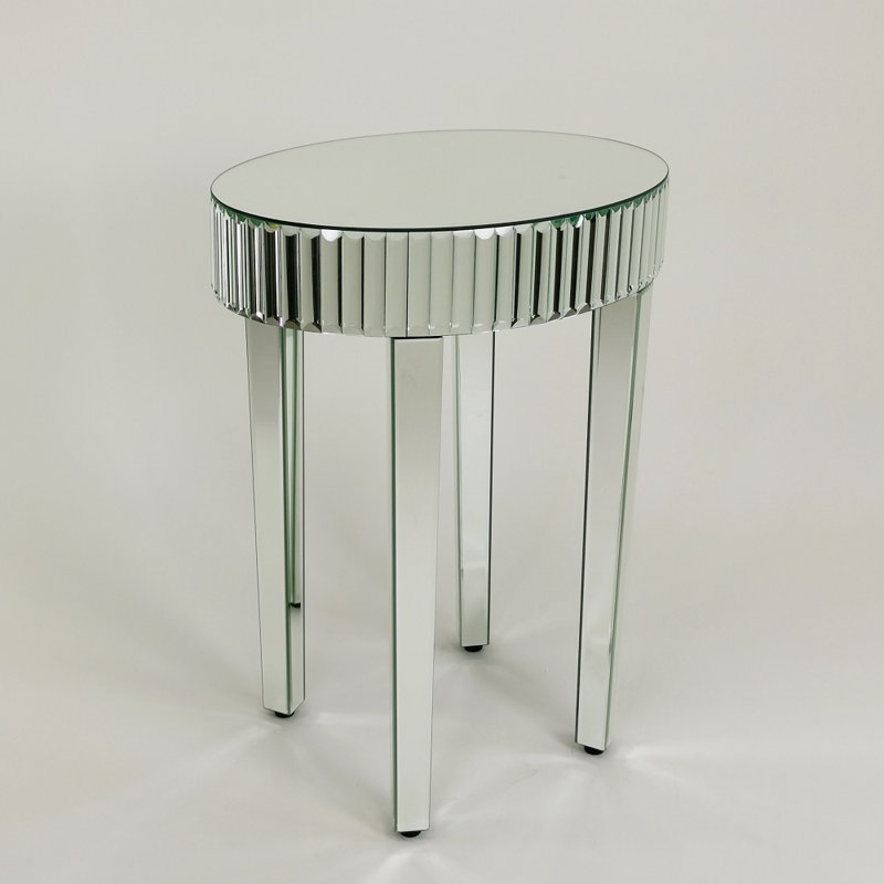 Charing Embellished Oval End Table