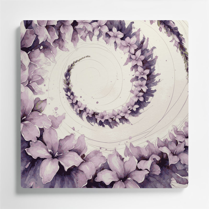 Couronne hawaïenne, art mural en métal beige, H 16 po x l 16 po