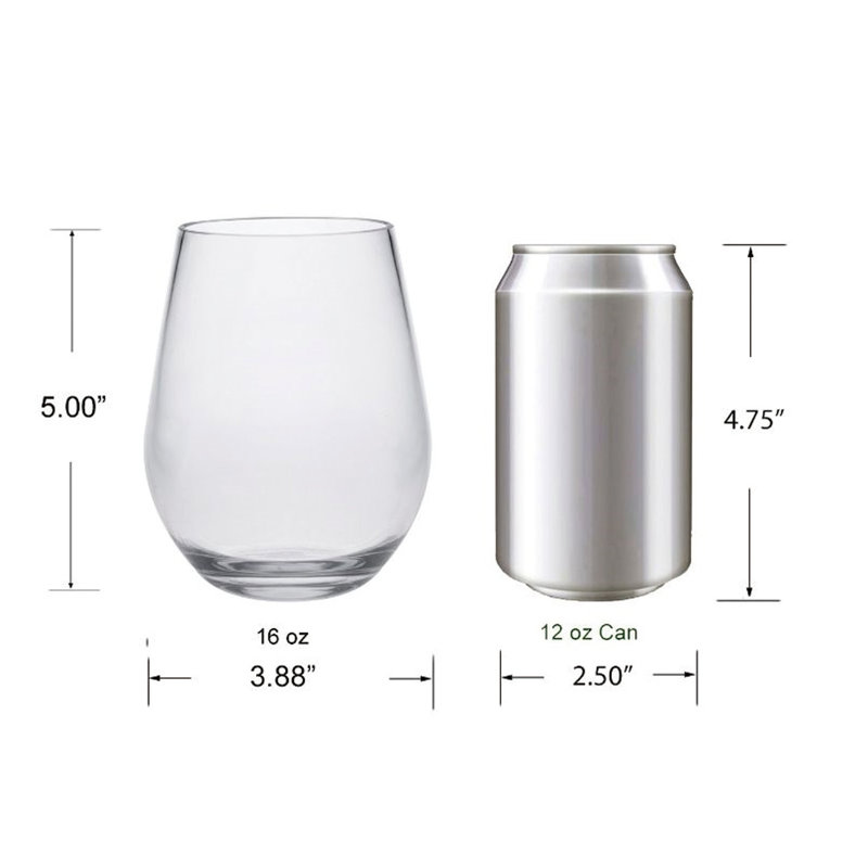 Ensemble de 4 verres ovales halo Tritan