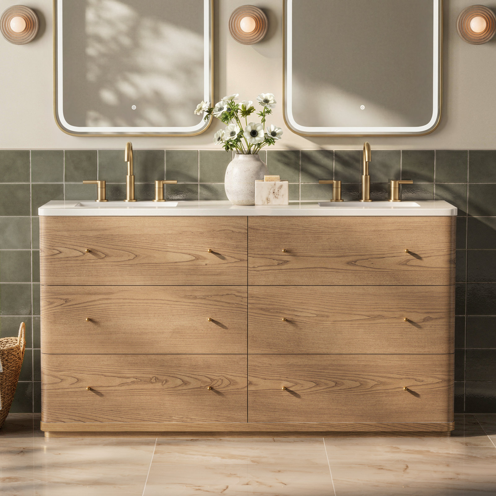 Saffi 60" Single Sink Bathroom Vanity
