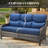 5 - Person Handwoven Wicker Patio Conversation Fire Pit Set With 5" Olefin Cushions Swivel Glider Chairs & Side Table-123854998-123854997