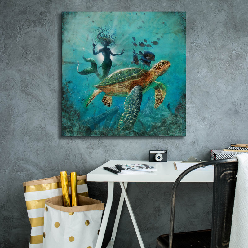 «Driftin The Night Away» par James Mazzotta, art mural sur toile, H 26 po x l 26 po x P 1,5 po