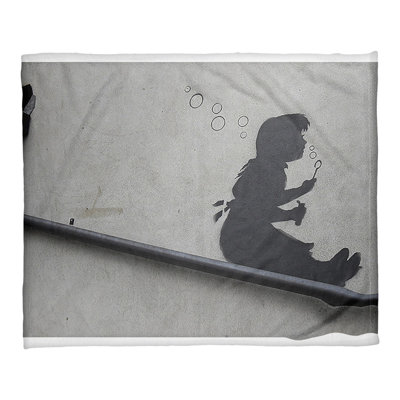 Banksy Sewn Throw Blanket