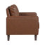 Fauteuil rembourré à dossier confortable en similicuir de style moderne, une pièce-162626356