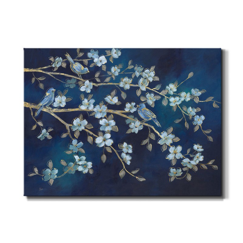 Bluebird conférence - peinture sur toile tendue, H 48 po x l 36 po x P 1 po