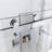 Frameless Sliding Shower Glass Door 5660 In.W X 76 In. H,3/8"(10Mm) Thick Clear Tempered Glass,Heavy Duty Stainless Steel Hardwares,Brushed Nick-124947346