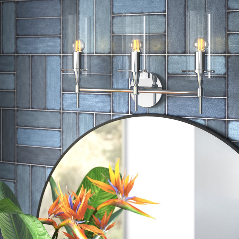 Éclairage pour salle de bain 3 lumières Malea, Chrome
