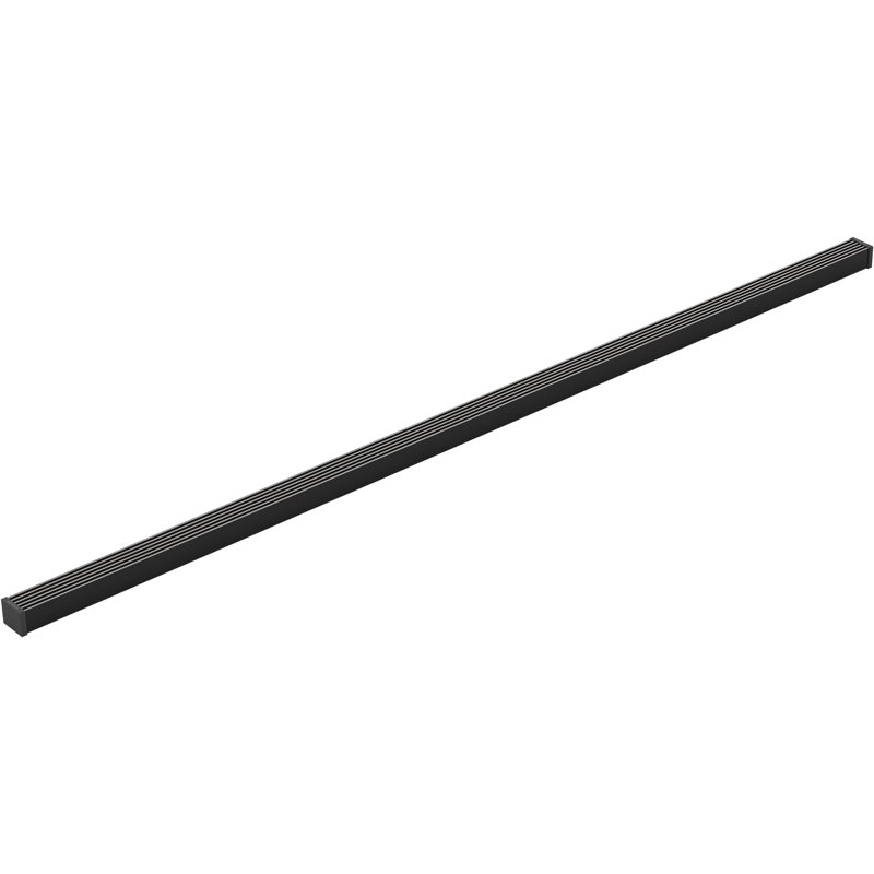 Linear Grid Shower Drain, Matte Black