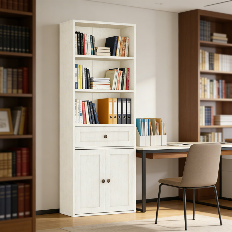164.2cm H x 48cm W Standard Bookcase, White