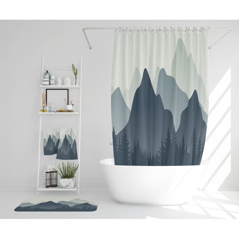 Neiba Polyester Shower Curtain Set