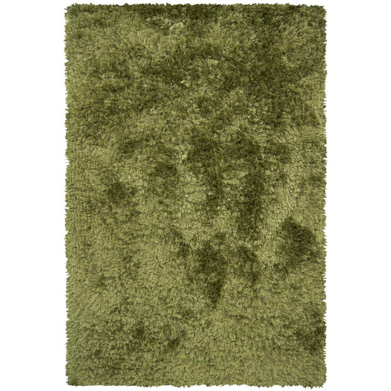Celecot White Area Rug, Rectangle 9' x 13', Light Green