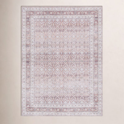 Angiela Machine Washable Floral Rug