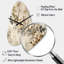 Charme de maison de campagne rétro beige floral - horloge murale asymétrique florale en métal, sans horloge murale-104237368