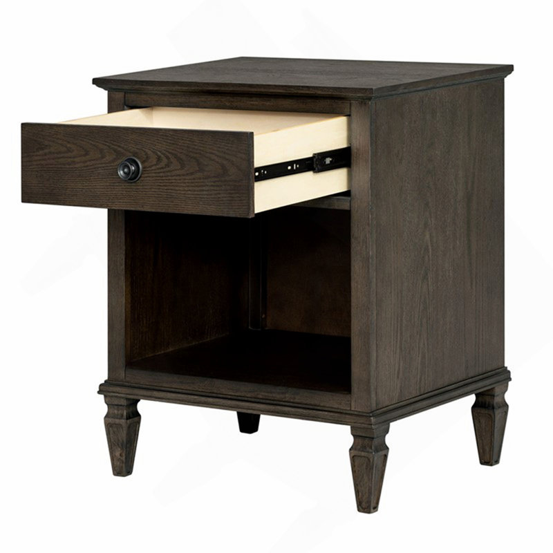Table de chevet brun antique