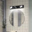 Applique murale à DEL noir mat à 3 lumières pour salle de bain, avec 5 couleurs de lumière sélectionnables (5CCT) et têtes rotatives à 350°-1432835414-1432835415