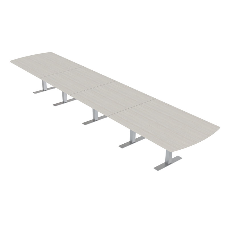 Table de conférence Pavert Arc, Argent argent, Sel Lakeland, H 30 po x l 216 po x P 48 po