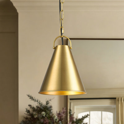 Luminaire suspendu à 1 lumière pour îlot de cuisine en métal Dome