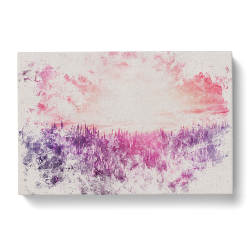 Purple Meadow - Wrapped Canvas Graphic Art, 40cm H x 60cm W x 3cm D