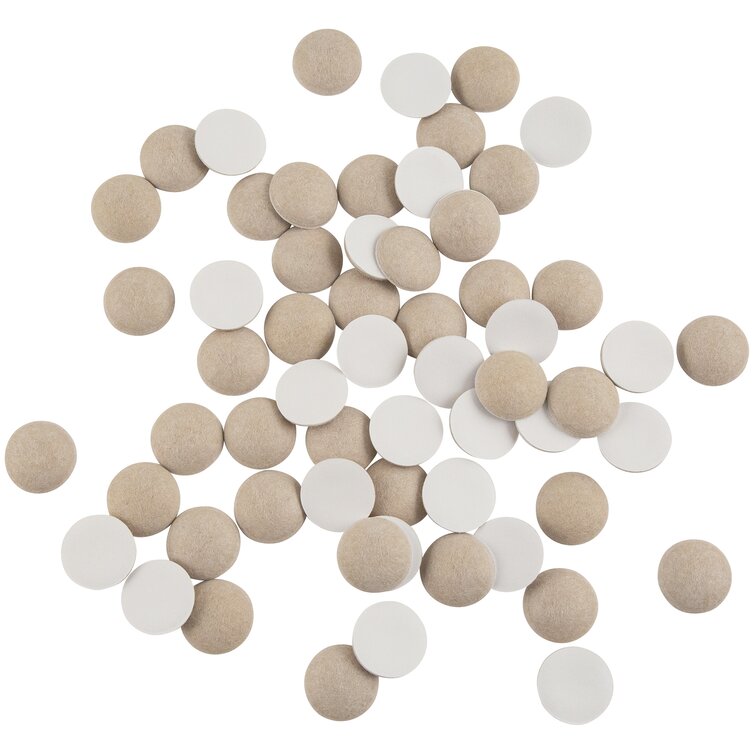 Softtouch 60 Pack Round Domed Self-Stick Felt Furniture Pads