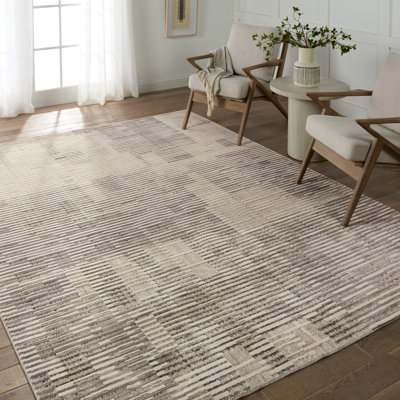 Tapis gris / crème / taupe Erwin