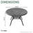 6-Person Round Outdoor Dining Set With Blue Color Cushion-1570413634-1570413636