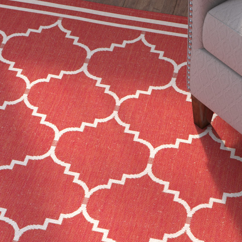 Herefordshire Performance Geometric Indoor/Outdoor Area Rug, Rectangle 6'7" x 9'6"