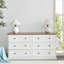 Commode Farmhouse avec prise de courant, commode de rangement à 6 tiroirs, commode rustique pour chambre à coucher, salon, couloir