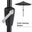 Parasol de marché avec lumières solaires à DEL, inclinaison et manivelle Cutshall-1995405501-1931859115