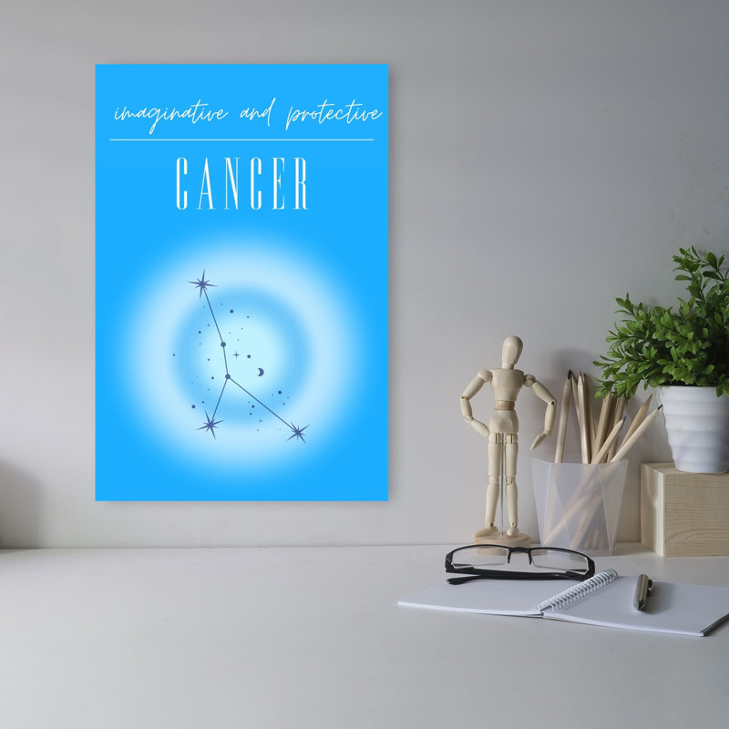 Imaginative Cancer Zodiac Abstract Colorful Contemporary Wall Art Print, 45.72cm H x 30.48cm W