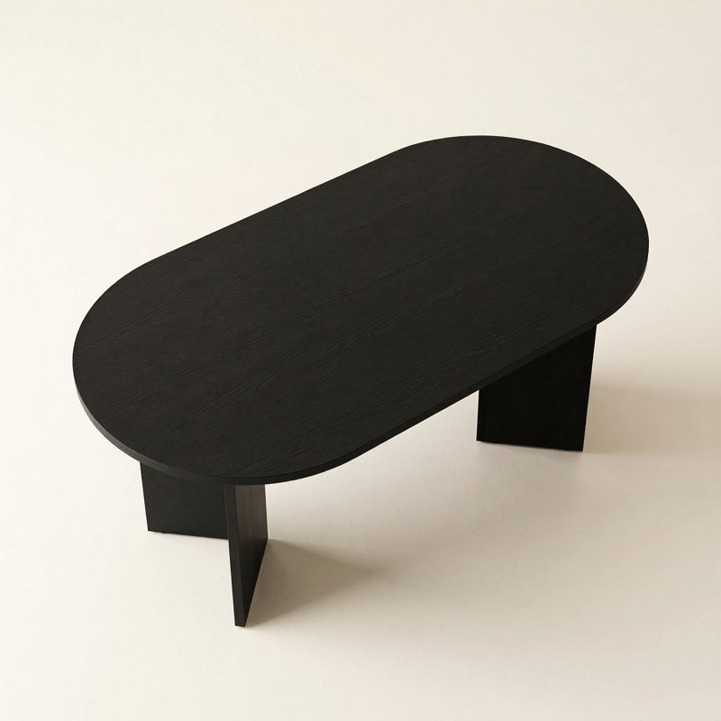 Aveline 71" Oval Multipurpose Dining And Conference Table, Wood Black