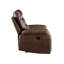 Causeuse inclinable en cuir et gel brun