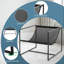 71cm Wide Straight Metal Patio Sofa