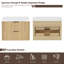 Meuble-lavabo mural en bois massif de 30 po avec lavabo et dosseret en acrylique simple-823749792
