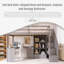 Lit mezzanine avec bureau en L et tiroirs, armoire et escalier de rangement-1145986297