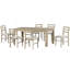 Ensemble de table de salle à manger 7 pièces en bois avec table extensible, rallonge 12 po et 2 tiroirs